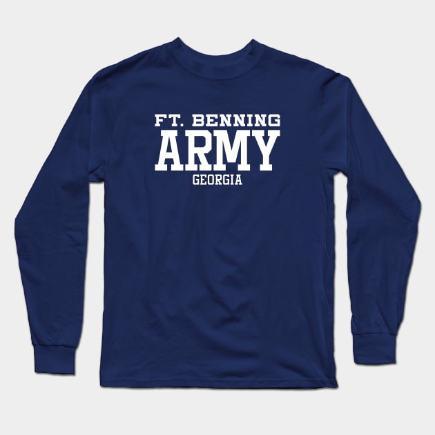 Mod.2 US Army Fort Benning Georgia Military Center Long Sleeve T-Shirt by parashop